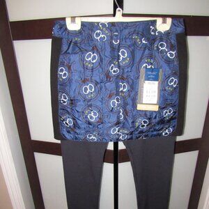 LPGA Ladies Puffer Skirt with Leggings. Navy Blue. NWT